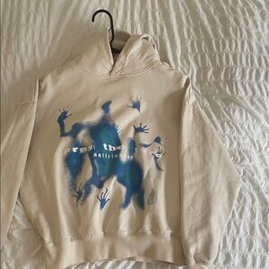 Aelfric Eden Beige and Blue Graphic Sweater